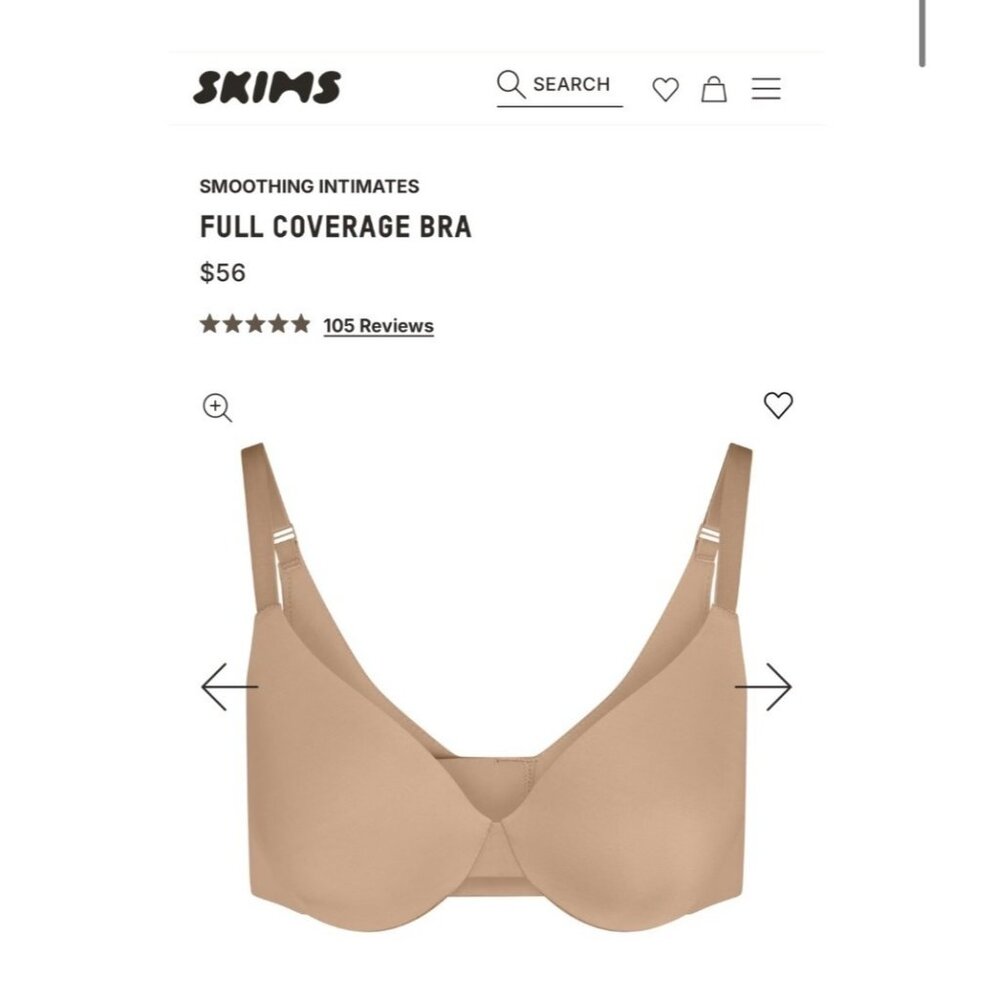 SKIMS SMOOTHING INTIMATES FULL COVERAGE BRA SIZE 34B NWT $56 - Picture 7 of 10